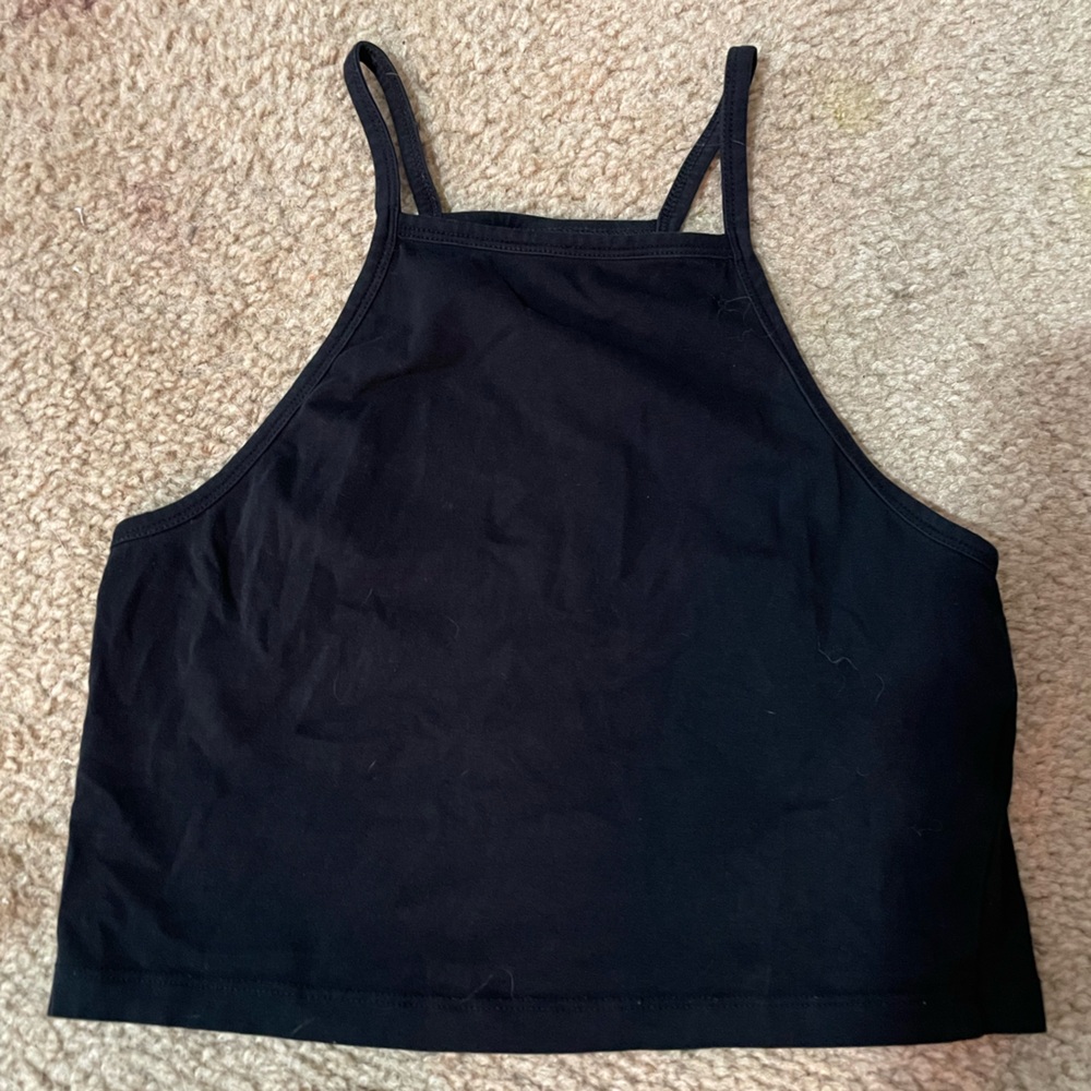 H&M Cropped Halter Tank Top